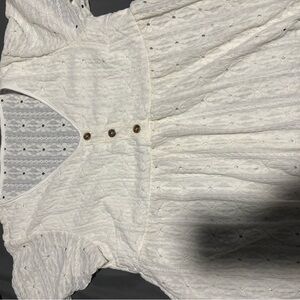 White Button-Front Blouse Maternity